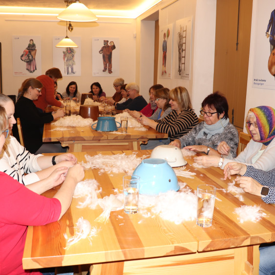 Workshop draní peří v Třebíči