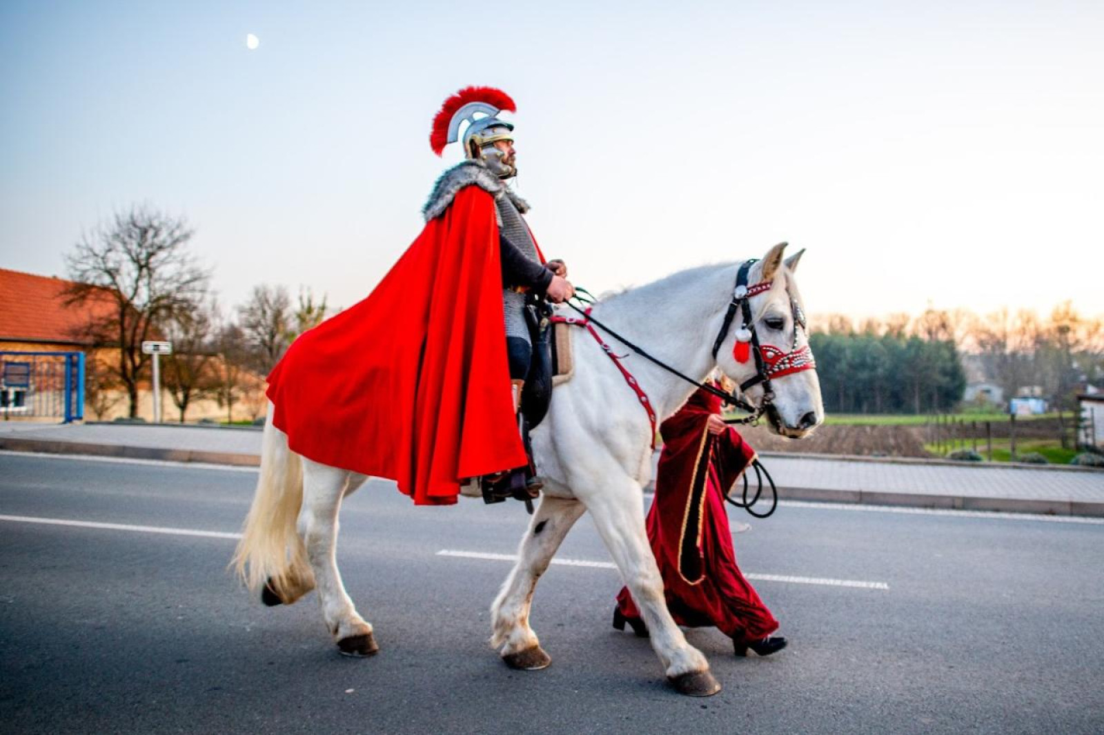 Svatomartinský průvod v Rybníkách u Moravského Krumlova